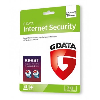 Oprogramowanie GDATA Internet Security 2+2 20m-cy karta-klucz