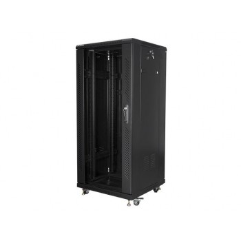 Szafa instalacyjna stojąca 19" 27U 600x600 czarna Lanberg (flat pack)