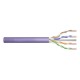 Kabel teleinformatyczny instalacyjny DIGITUS kat.6, U/UTP, B2ca, drut, AWG 23/1, LSOH, 100m, fioletowy, ofoliowany