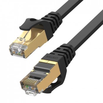 Patchcord UNITEK C1897BK-1M płaski Ethernet Cat.7, 1m
