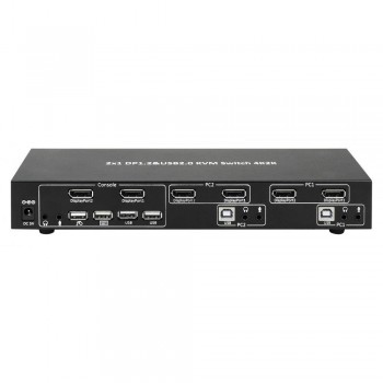Przełącznik KVM Techly 2-portowy DisplayPort/USB 2x1 Dual Head Video 4K*30Hz