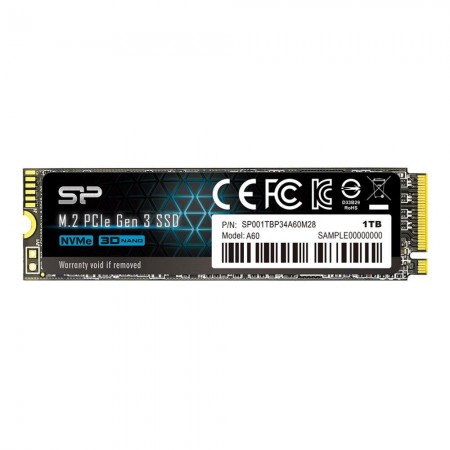 Dysk SSD Silicon Power A60 1TB PCIe Gen3x4 NVMe (2200/1600 MB/s) 2280