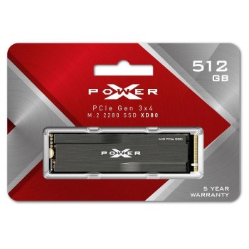 Dysk SSD Silicon Power XPOWER XD80 512GB M.2 PCIe Gen3x4 NVMe (3400/2300 MB/s) 2280