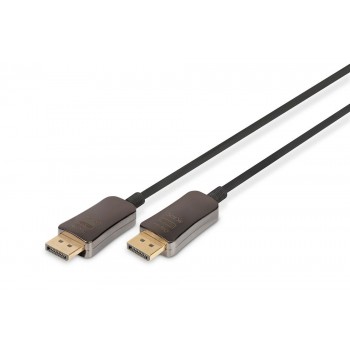Kabel DIGITUS połączeniowy hybrydowy AOC DisplayPort 1.4 8K60Hz UHD DP/DP M/M czarny 10m