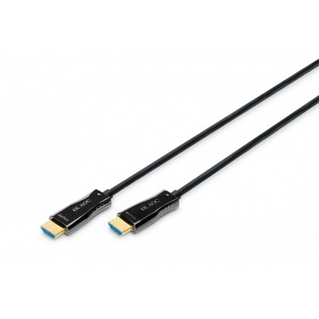 Kabel DIGITUS połączeniowy hybrydowy AOC HDMI 2.0 Premium High Speed Ethernet 4K60Hz UHD HDMI A/HDMI A M/M czarny 10m