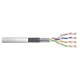 Kabel teleinformatyczny patchcordowy DIGITUS kat.5e, SF/UTP, linka, AWG 26/7, PVC, 100m, szary, karton