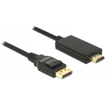 Kabel adapter Delock DisplayPort v1.2A - HDMI M/M 3m 4K czarny