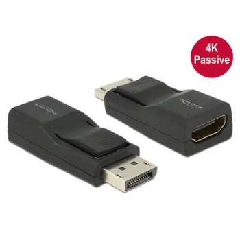 Adapter Delock DisplayPort 1.2(M) - HDMI(F) pasywny 4K Czarny