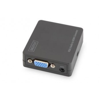 Adapter konwerter DIGITUS sygnału VGA do HDMI z audio, 1xminiJack
