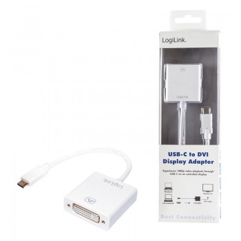 Adapter LogiLink UA0245A USB-C 3.1 - DVI 0,14m