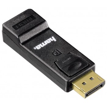 Adapter Hama DisplayPort M - HDMI F czarny
