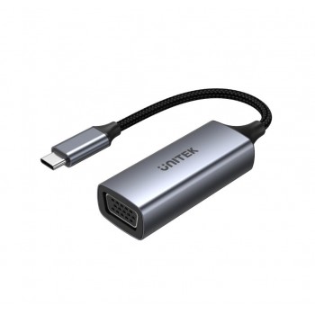 Kabel Adapter Unitek V1413A USB-C -VGA, FHD, Alu, 0,15m