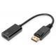 Kabel adapter DIGITUS DisplayPort z zatrzaskiem 4K 60Hz UHD Typ DP/HDMI A M/Ż czarny 0,2m