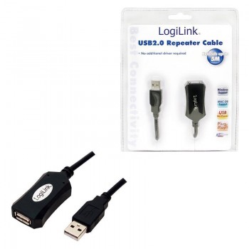 Kabel repeater USB 2.0 LogiLink UA0001A USB (M) USB (F) 5m