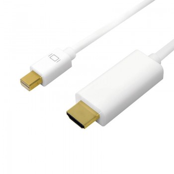 Kabel adapter LogiLink CV0122 Mini DisplayPort 1.2 - HDMI, 4K, biały, 1m