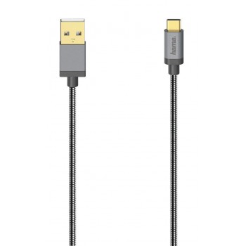 Kabel Hama USB 2.0 Premium USB A - USB-C 0,75m antracytowy
