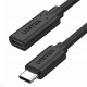 Kabel przedłużacz Unitek C14086BK USB-C 10Gbps, 4K 60Hz, PD 20V/5A, 0,5m