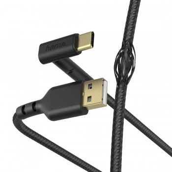 Kabel ładujący USB 2.0 Hama Data "Stand" USB-A Type-C, 1,5M, czarny