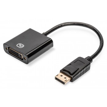 Kabel adapter DIGITUS DisplayPort 1080p 60Hz FHD DP/DVI-I (24+5) M/Ż 0.15m