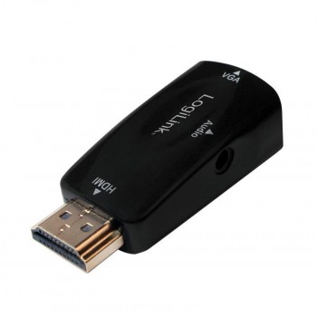 Konwerter HDMI LogiLink CV0107 HDMI (M) na VGA (F), audio 3,5mm jack