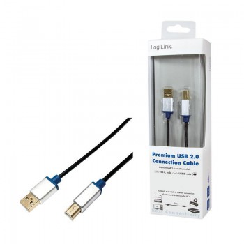 Kabel USB 2.0 LogiLink Premium BUAB220 A/B 2m