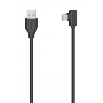 Kabel Hama USB 2.0 kątowy USB Typ-C - USB-A, 0,75m czarny