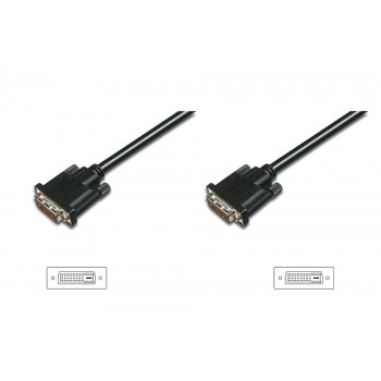 Kabel DIGITUS DVI-D DualLink WQXGA 30Hz Typ DVI-D/DVI-D (24+1) M/M czarny 3m