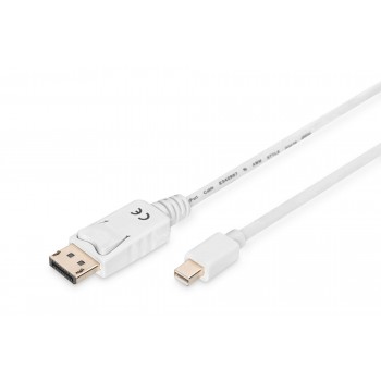 Kabel DisplayPort DIGITUS DP/M-DPmini /M, 1.1a biały, 3m