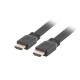 Kabel HDMI Lanberg M/M v2.0 5m czarny flat