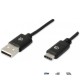 Kabel Manhattan USB 2.0 MIC-C/A M/M 1m, czarny