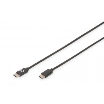 Kabel USB 2.0 DIGITUS HighSpeed Typ USB C/USB C M/M czarny 1,0m