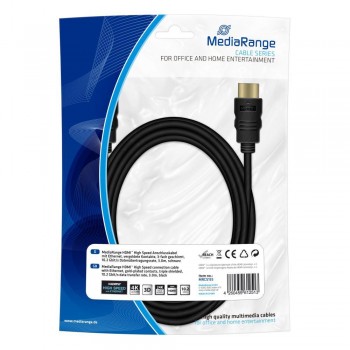 Kabel HDMI MediaRange MRCS155 HDMI/HDMI with Ethernet, 3.0m, czarny