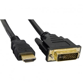 Kabel DVI - HDMI Akyga AK-AV-11 DVI-D (M) (24+1) - HDMI (M) 1,8m czarny