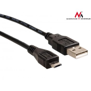 Kabel USB 2.0 Maclean MCTV-746 USB A (M) - Micro USB B (M) czarny, 3m