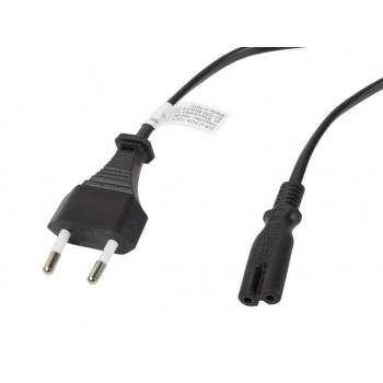 Kabel zasilający Lanberg CEE 7/16 - IEC 320 C7 EURO (radiowy) 1,8m czarny