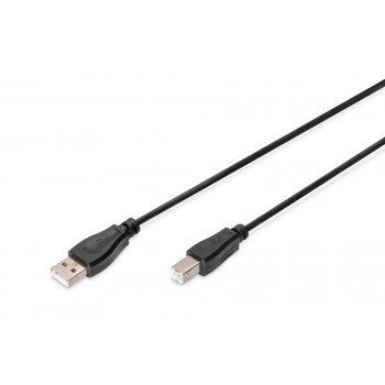 Kabel drukarkowy DIGITUS USB 2.0 A/M - B/M, 1,8m czarny