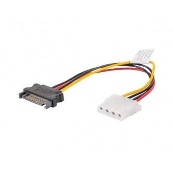 Kabel adapter Lanberg SATA zasilający(M) - Molex(F) 0,15m