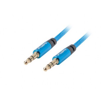 Kabel audio Lanberg Premium stereo minijack - minijack M/M 2m niebieski