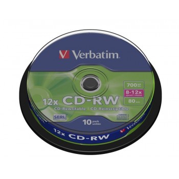 CD-RW Verbatim 700MB Scratch Resistant X12 (Cake 10)