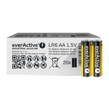 Baterie alkaliczne AA/LR6 everActive Industrial Alkaline 40 sztuk