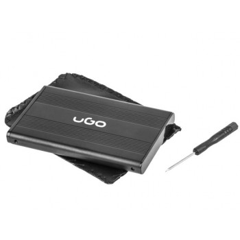 Obudowa na dysk HDD/SSD UGO UKZ-1003 USB 2.0 SATA 2,5" aluminium
