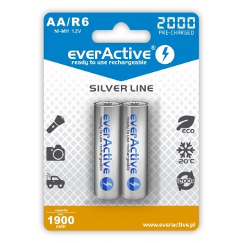Akumulatorki AA/R6 everActive Silver Line 2000 mAh 2 sztuki