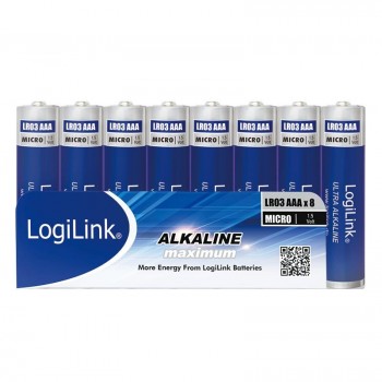 Baterie alkaliczne LR03 LogiLink LR03F8, AAA, Micro, 8szt