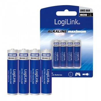 Baterie alkaliczne LR03 LogiLink LR03B4, AAA, Micro, 4szt