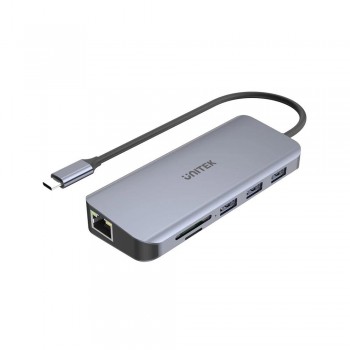 Hub USB-C Unitek D1026B 3xUSB 3.1, PD, HDMI, SD, VGA, RJ45