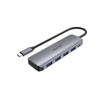 Hub USB-C Unitek H1107A 4x USB 3.1 Gen 1, microUSB aktywny