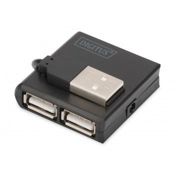 Hub USB DIGITUS DA-70217 4xUSB 2.0 pasywny, czarny