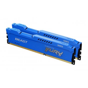 Pamięć DDR3 Kingston Fury Beast 8GB (2x4GB) 1600MHz CL10 1,5V niebieska