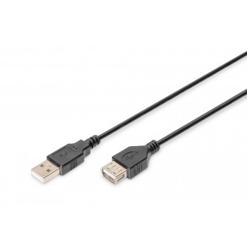 Przedłużacz USB 2.0 DIGITUS A/M - A/Ż, 3,0m, czarny