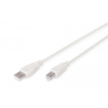 Kabel drukarkowy DIGITUS USB 2.0 A/M - B/M, 3m beżowy